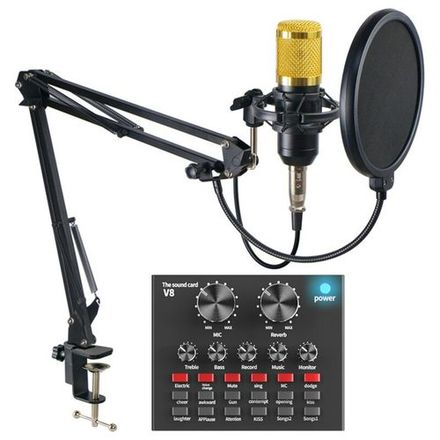 kit Microphone à condensateur BM800 + carte son V8 thumbnail 1