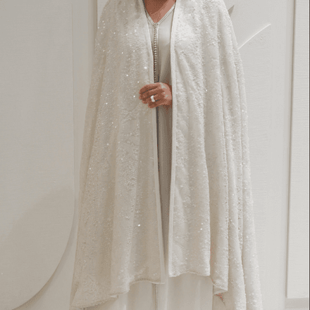 Cape beige en sequins  thumbnail 1