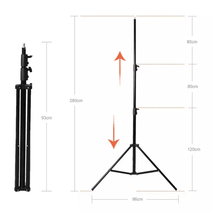 Stand en aluminium 2.8m Noir thumbnail 2
