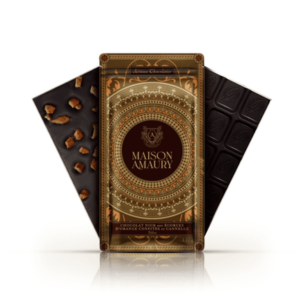 Tablette Chocolat Noir Aux Ecorces D’Orange Confites & Cannelle thumbnail 1