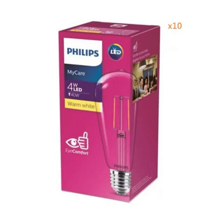 Lot de 10 Lampes LED Classic 4-40W ST64 E27 830 CL  blanc chaud thumbnail 2