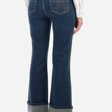 REGULAR FIT FLARED 5-POCKET JEANS in STRETCH COTTON - ZONA thumbnail 4