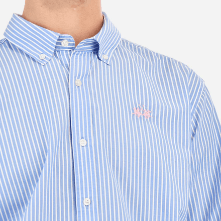 REGULAR FIT STRIPED SHIRT in COTTON - RODOLFO thumbnail 3