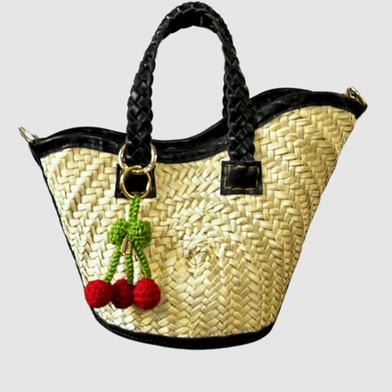 Porte-clés Cerise en crochet – Bag Charm hand made in Marrakesh thumbnail 3