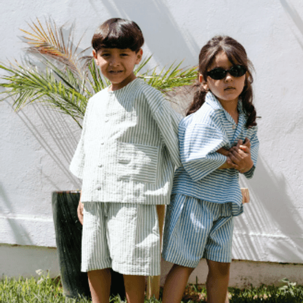 Ensemble TIKKI 2 Pieces pour enfant chemisier et short rayé thumbnail 3