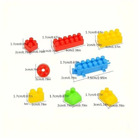Blocs de Construction Enfants – 100 Pièces Diy Colorées – Jouet Éducatif et Créatif Fille & Garçon – Idée Cadeau Originale thumbnail 4