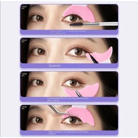 Pochoirs en Silicone Réutilisables - Eyeliner Parfait ( Couleur Aléatoire ) thumbnail 2