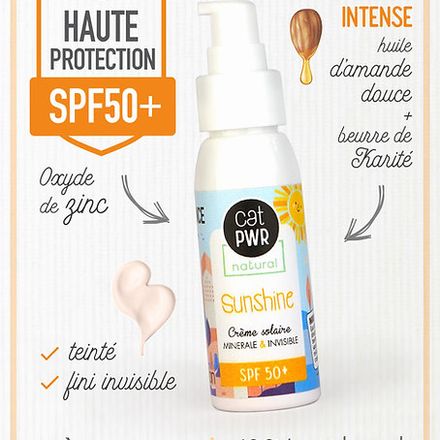Sunshine Crème / Ecran Solaire Naturel Minéral & Invisible SPF50+ thumbnail 2