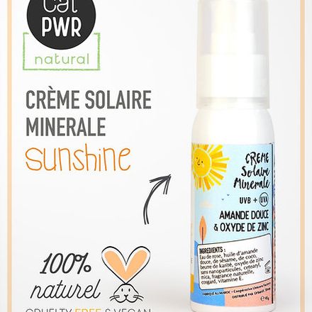Sunshine Crème / Ecran Solaire Naturel Minéral & Invisible SPF50+ thumbnail 3
