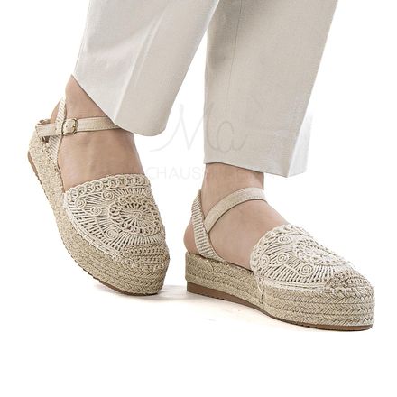 Wedge – Sandales Compensées En Beige thumbnail 3