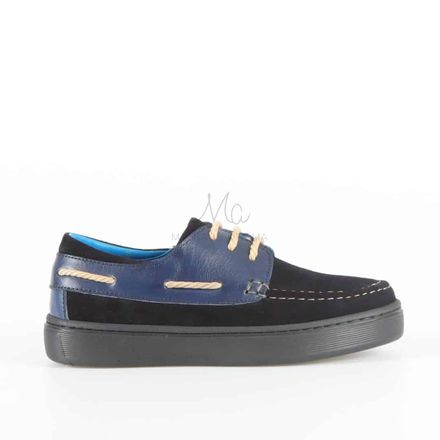 JERSEY - Mocassins en Daim Enfant en Bleu thumbnail 2