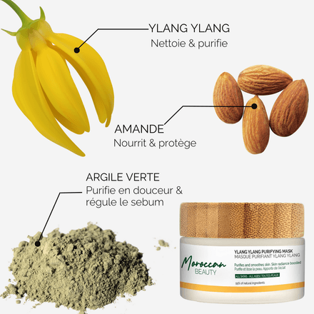 Masque Purifiant Ylang Ylang - 99% Naturel thumbnail 2