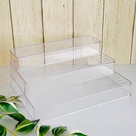 ORGANISATEUR A 3 NIVEAUX MULTIFONCTIONS EN PEXIGLACE POUR ORGANISER VOS BOITES DE 29CM/23CM thumbnail 2
