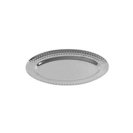 Plat Ovale En Métal Argenté thumbnail 3