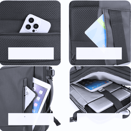 Sac à Dos Étanche avec Port Usb, Poche Pc ,Compartiment Chaussures pour Voyages thumbnail 4