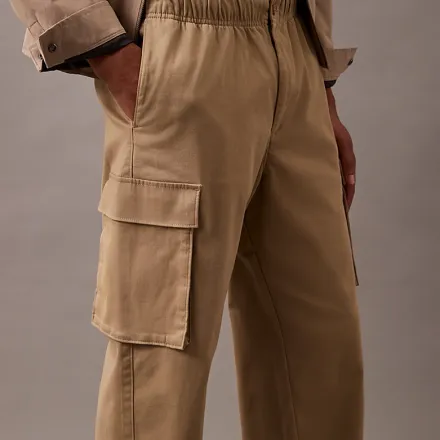 Pantalon Cargo Droit en Coton thumbnail 1