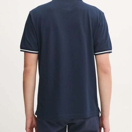 Polo Bleu Coupe Classique avec Logo thumbnail 3
