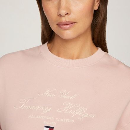 Modern Regular Script Crew Neck Sweatshirt thumbnail 4