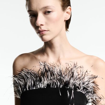 Robe Bustier Détail Plumes thumbnail 4