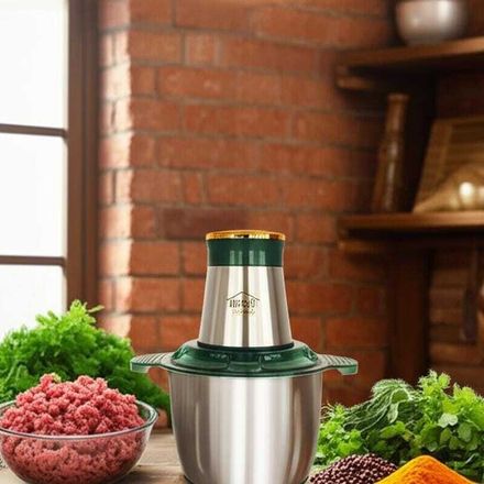 Hachoir Électrique Multifonction 3l - Viande Légumes Mixeur Culinaire Epice Ail Trancheuse Hachoir à Viande Électrique Inox thumbnail 2