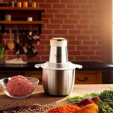 Hachoir Électrique Multifonction 3l - Viande Légumes Mixeur Culinaire Epice Ail Trancheuse Hachoir à Viande Électrique Inox thumbnail 4