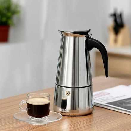 Cafetière À Café En Acier Inoxydable 4 Tasses – 300ml thumbnail 1