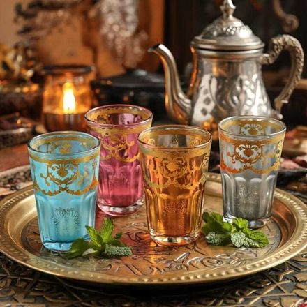 12 Verres à Thé Couleurs - Non Spécifié - Set de 12 - Cristallin Vert - Design Marocain - Contenance Généreuse thumbnail 4