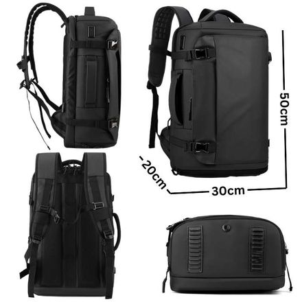 Sac à Dos Étanche avec Port USB, Poche PC ,Compartiment Chaussures pour Voyages thumbnail 2