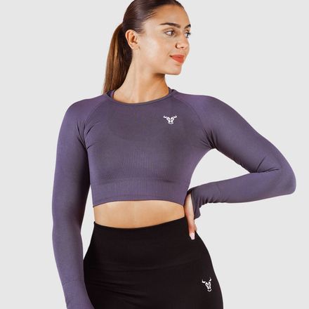 Essential Seamless Haut Court Femme  Gris Fumé thumbnail 1