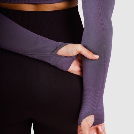 Essential Seamless Haut Court Femme  Gris Fumé thumbnail 3
