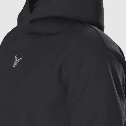 Classic Sweat à Capuche Coton Noir thumbnail 5