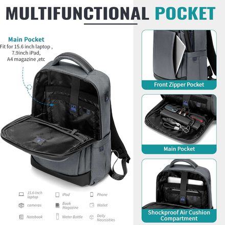 sac á dos / Pc / Luxe / Slim / Extensible sac à dos pratique thumbnail 2