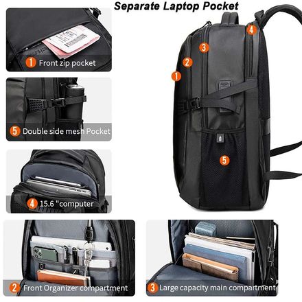sac à dos, Pc, Luxe, randonnée sac à dos pratique polyvalent thumbnail 3