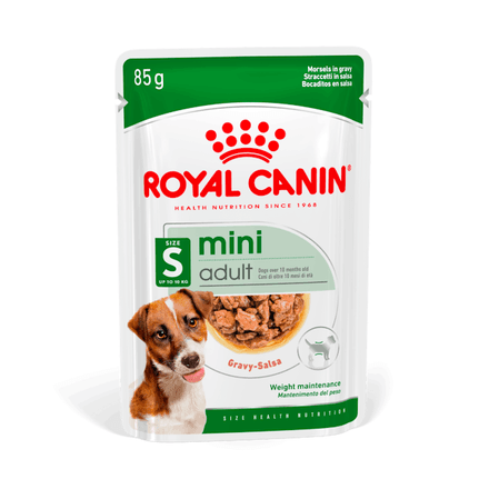 Royal Canin Mini Adult - Morsels in Gravy - Nourriture humide pour chiens (85 g) thumbnail 1