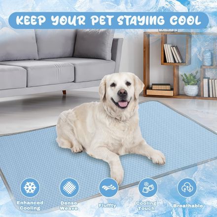 Tapis Rafraîchissant Été pour Chiens & Chats – Coussin en Soie de Glace Lavable thumbnail 3