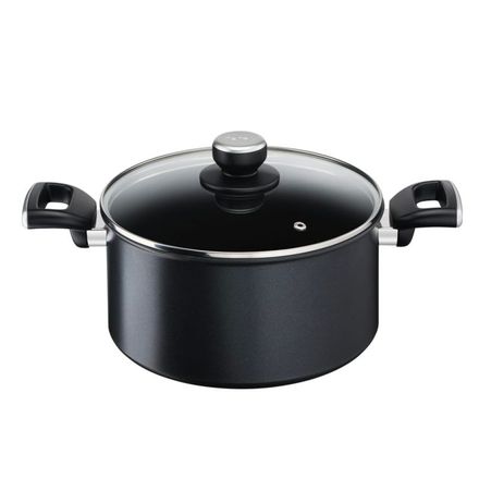 Unlimited Faitout 24cm+Couv Verre G2554602 - Antiadhésif - Induction Téfal thumbnail 1