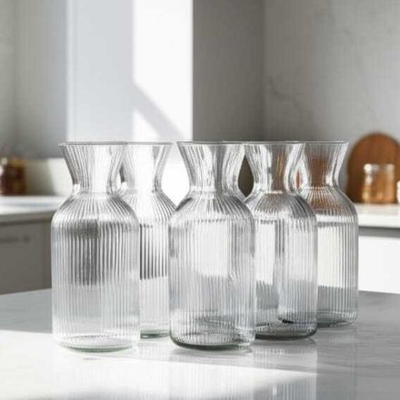 6 Mini Caraffe En Verre Résistant 350ml Chacune thumbnail 3