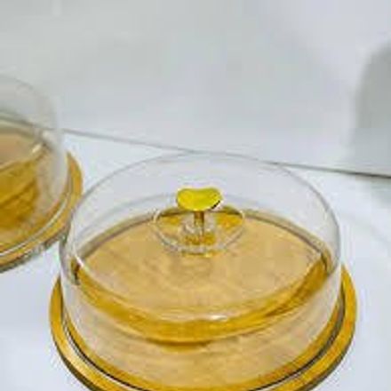 Cloche À Gâteau -presntoir En Bambou Alimentaire Avec Cloche Transparente En Plexiglace - Design Élégant - Idéal Pour Gâteaux Et Pâtisseries,fromage -28cm thumbnail 4