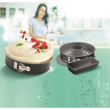 SET 3PCS MOULES CAKE EASYBAKE NOIR J174S274 TEFAL thumbnail 2