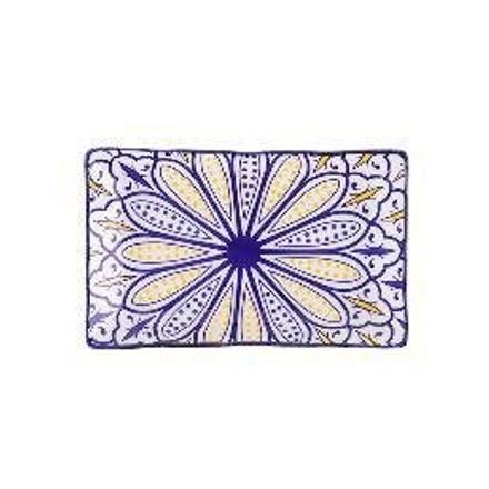 Set 2 Assiettes Bleu Rectangulaire 25cm/12cm pour Salades, Gâteaux et Apéritifs thumbnail 3
