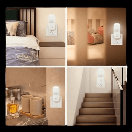Lampe Led De Nuit À Prise Murale, Lumière Douce Avec Interrupteur thumbnail 3