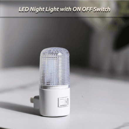 Lampe Led De Nuit À Prise Murale, Lumière Douce Avec Interrupteur thumbnail 4