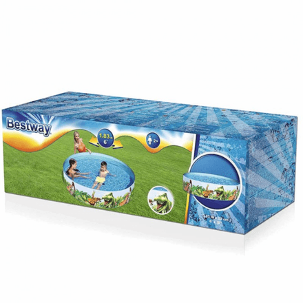 Bassine d’eau enfant en forme de dinosaure sans besoin de gonflage 1.83 m x 38 cm thumbnail 4