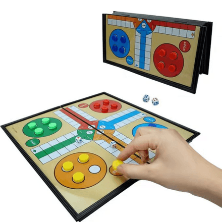Jeu de Ludo Magnétique 33×33 cm – Idéal pour des Instants Ludiques en Famille thumbnail 2