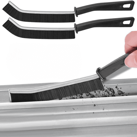 Kit de 2 Brosses de Nettoyage à Poils Durs pour Portes et Fenêtres et salle de bain thumbnail 1