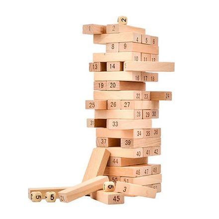 Jeu de Construction en Bois pour Enfants et Adultes (54 Pièces) thumbnail 3
