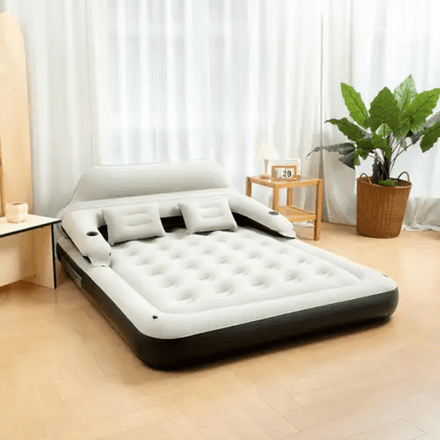 Matelas Gonflable avec Housse en Polyester et Cadre Plastique, Confortable Pour Un Usage Intérieur et Extérieur. thumbnail 1