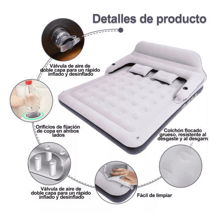 Matelas Gonflable avec Housse en Polyester et Cadre Plastique, Confortable Pour Un Usage Intérieur et Extérieur. thumbnail 2