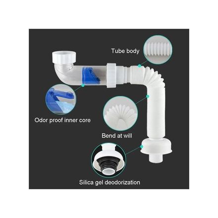 Kit De Vidange Lavabo Tout-en-un – Installation Facile Et Étanchéité Optimale thumbnail 1