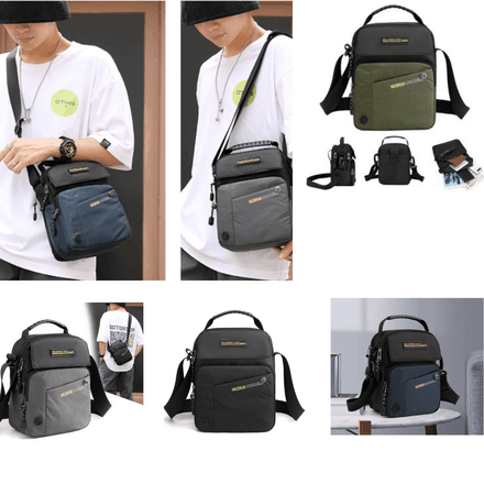 Sac à Bandoulière en Nylon Léger pour Homme et Femme, Cartable de Voyage (couleur aléatoire) thumbnail 1